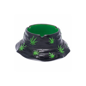 Black & Green Leaf Bucket Hat Ashtray SALE