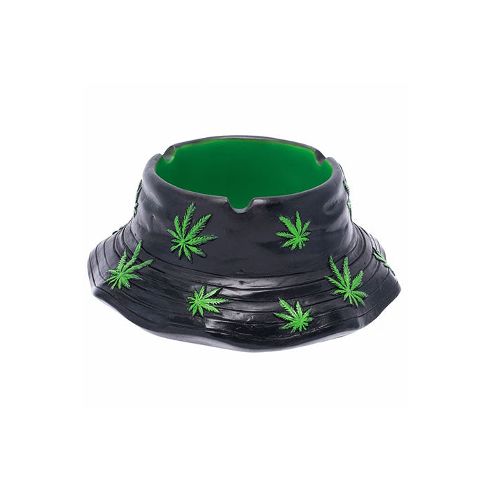 Black & Green Leaf Bucket Hat Ashtray SALE