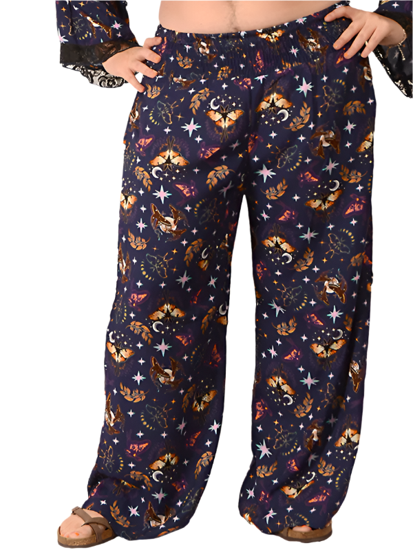 Moon Moth Rayon Wide Leg Pants