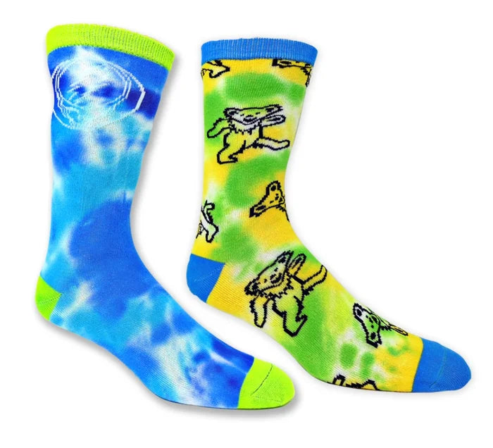 Grateful Dead Tie Dyed Socks - 2 Pack