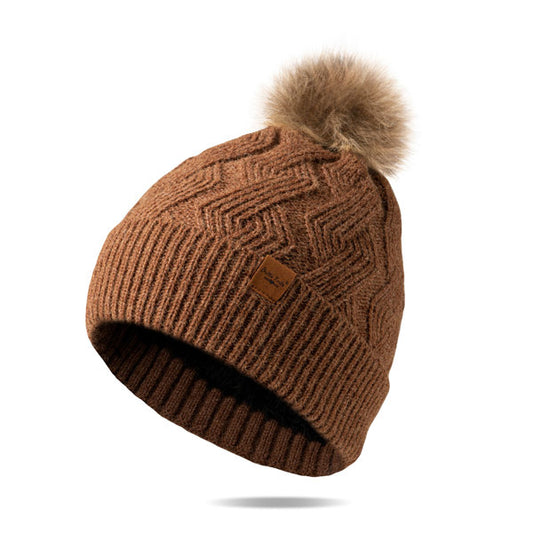 Britt's Knits Pom Beanie in Brown