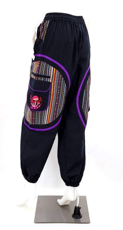 Hippie Moon Embroidered Mushroom Gheri Pants