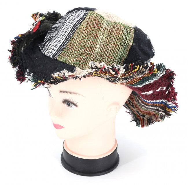 Patchwork Floppy Fringe Hat