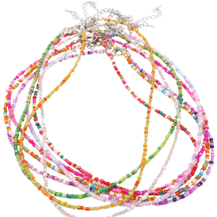 Simple Seed Bead Necklace in Assorted Colors