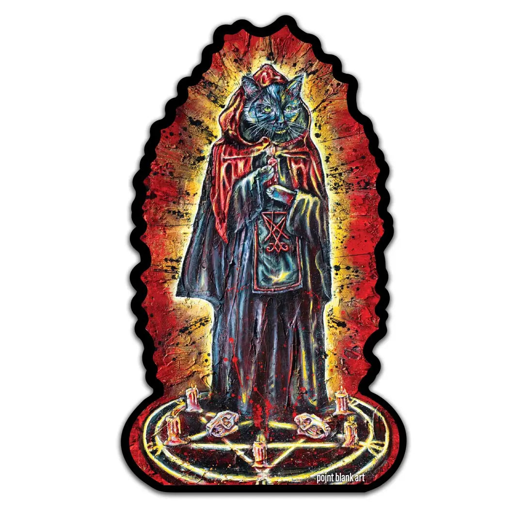 Lucifer Cat Sticker Lucipurr - Funny Satanic Cat Sticker – Sunshine Daydream