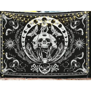 Gothic Skull Tapestry