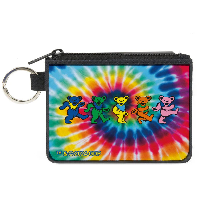 Grateful Dead Tie Dye Dancing Bears Zipper Wallet - Small