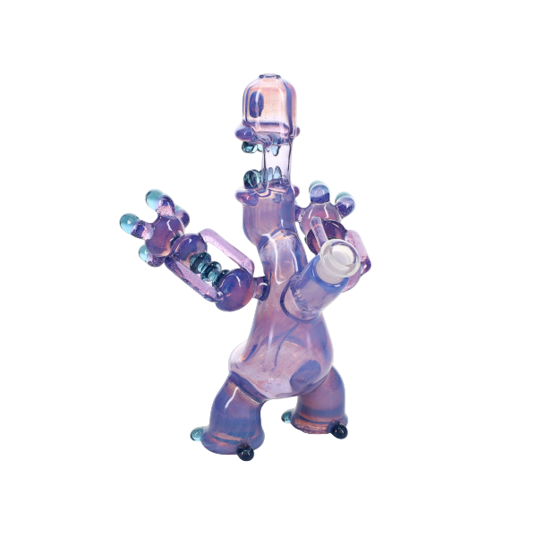 Luke Trzop Glass Bot Purple Large Bubbler