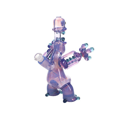 Luke Trzop Glass Bot Purple Large Bubbler
