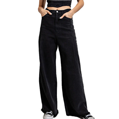 High Waisted Wide Leg Pants in Black SALE
