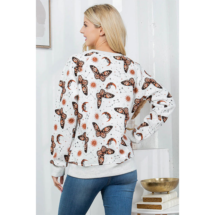Bohemian Butterfly Fleece Sweatshirt