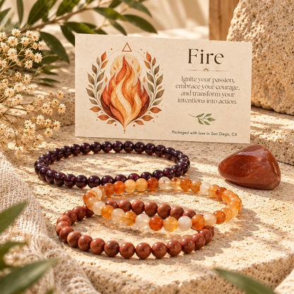 Intentions Bracelet Set - Fire 4mm