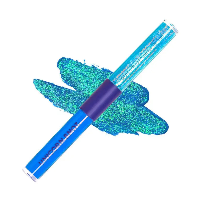 Unicorn Snot Quiet Riot 2in1 Glitter Lip Duo Lip Paint in Blue-Dream