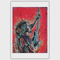 Dave Grohl Art Print (Red) 12 X 18"