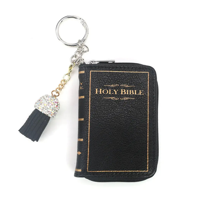 Holy Bible Book Bag Charm Coin Purse