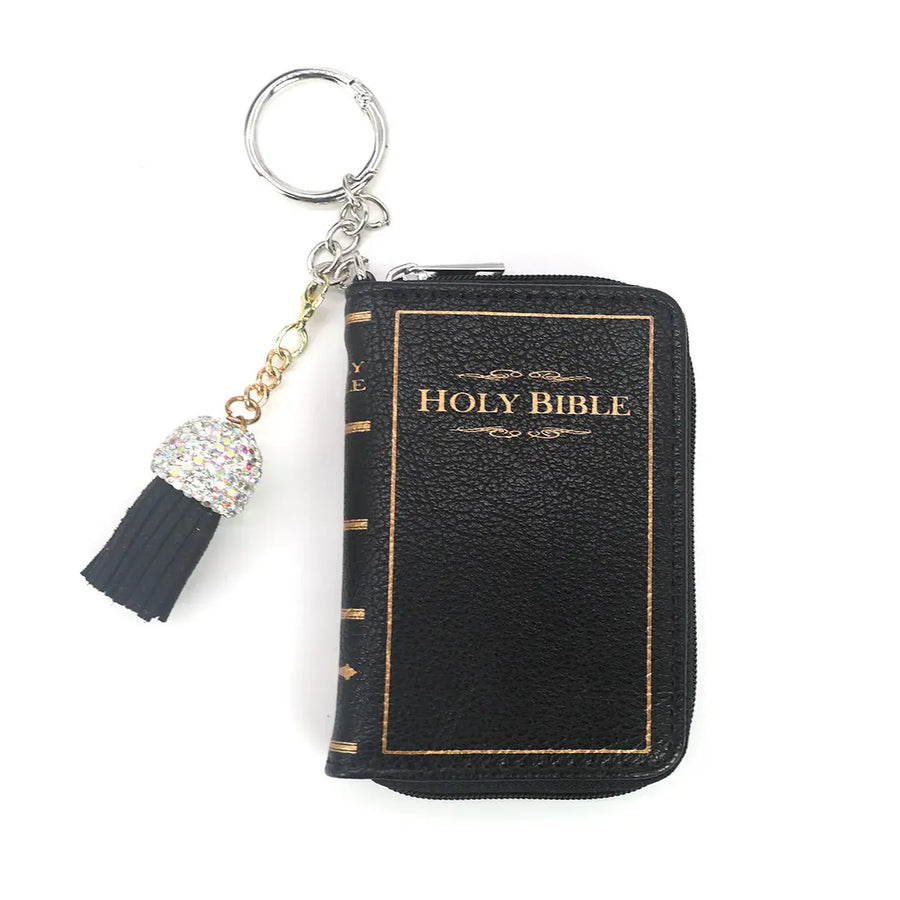 Holy Bible Book Bag Charm Coin Purse