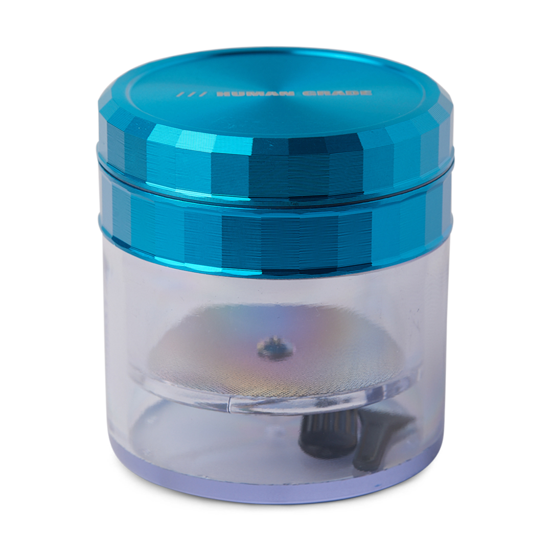 Human Grade 2.5 inch 4 Piece Clear Storage Grinder - Assorted Colors
