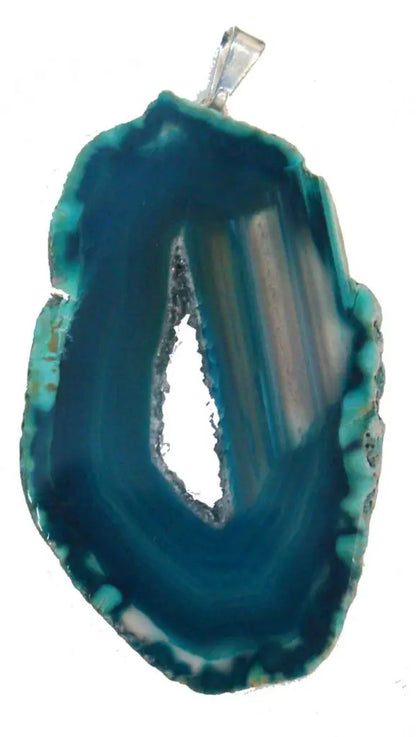 Dyed Agate Slice Necklace