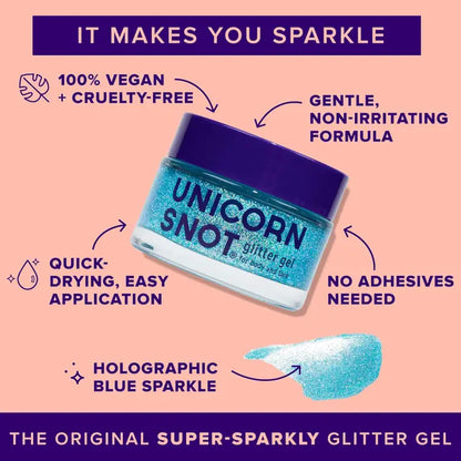 Unicorn Snot The Original Glitter Gel - Sky-Blue