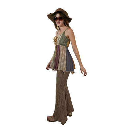 Hey Jude Patchwork Fairy Top in Tan