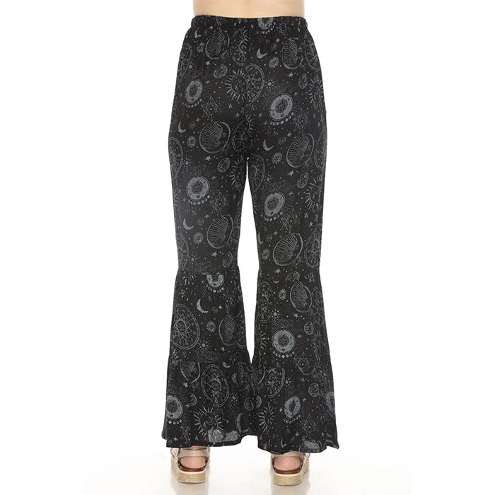 Celestial Flowy Tiered Ruffle Pants in Black