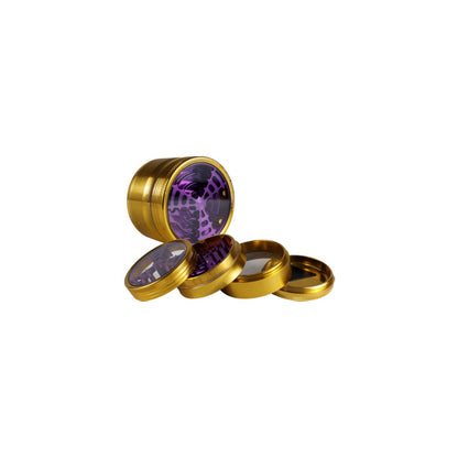 Chromium Crusher 2.5" 4 Piece Two Toned Windmill Grinder