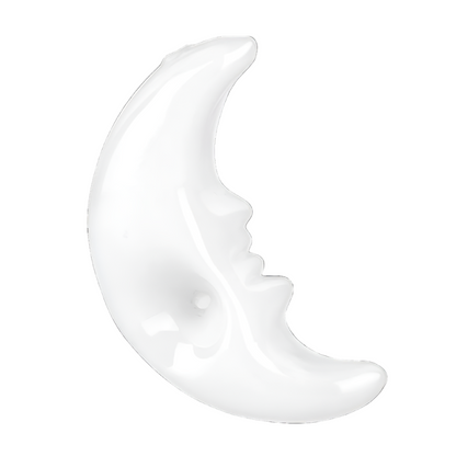 Crescent Moon Glow In The Dark Glass Hand Pipe