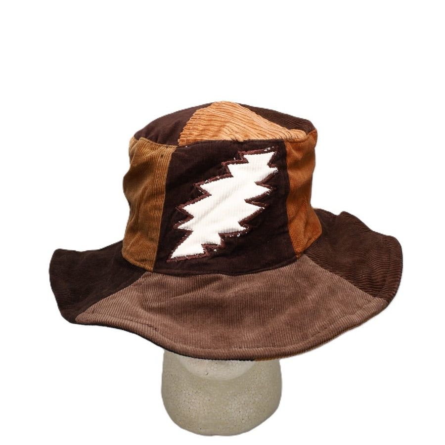 Grateful Dead Bolt Patchwork Corduroy Floppy Hat