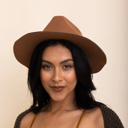 Pinched-Front Classic Rancher Hat in Camel