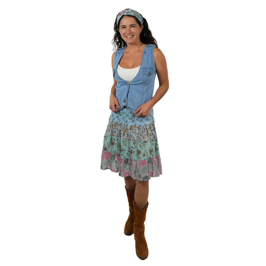 April May Mini Skirt in Sky Blue