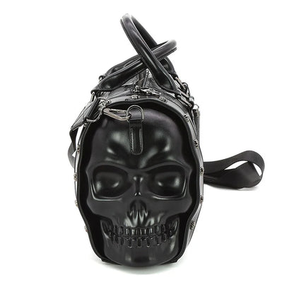 Embossed 3D Molded Skull Duffel Bag