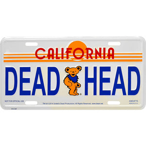 Grateful Dead California Dead Head License Plate