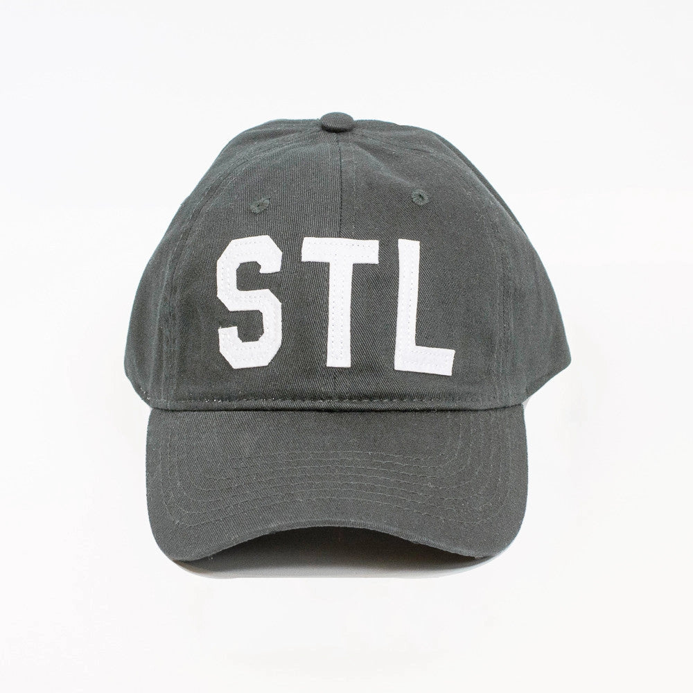 St. Louis "STL" Collegiate Dad Hat – Charcoal Gray