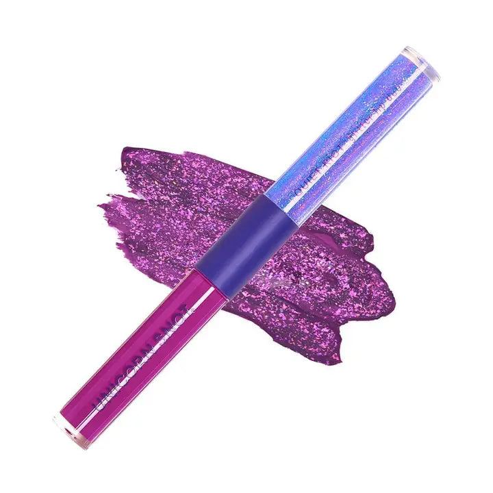 Unicorn Snot Quiet Riot 2in1 Glitter Lip Duo Lip Paint in Purple-Astro