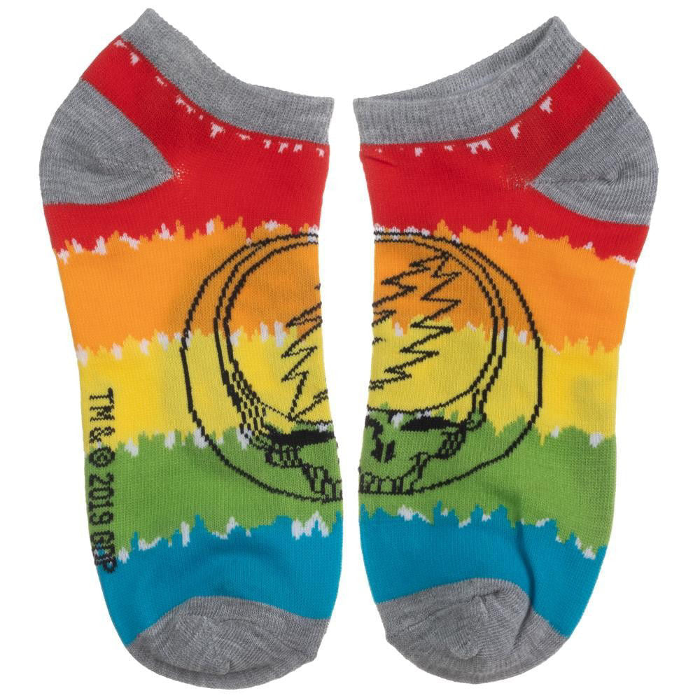 Grateful Dead Tie Dye 5 Pair Ankle Socks