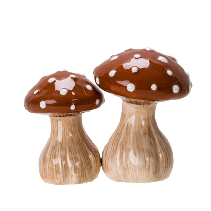 Whimsical Toadstools Salt & Pepper Shaker Set