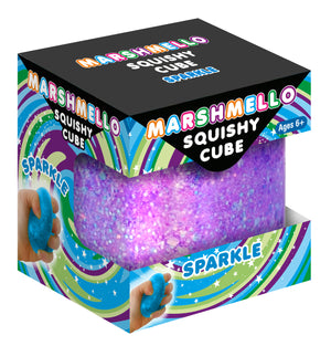 Marshmello Sparkle Squishy Cube