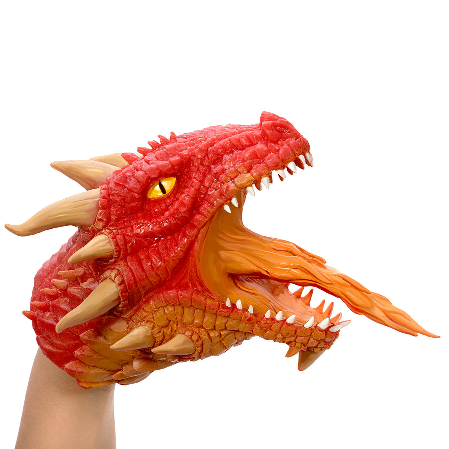 Breathing Fire Dragon Head Hand Puppet