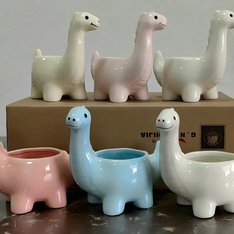 Dinosaur Planter in Assorted Colors