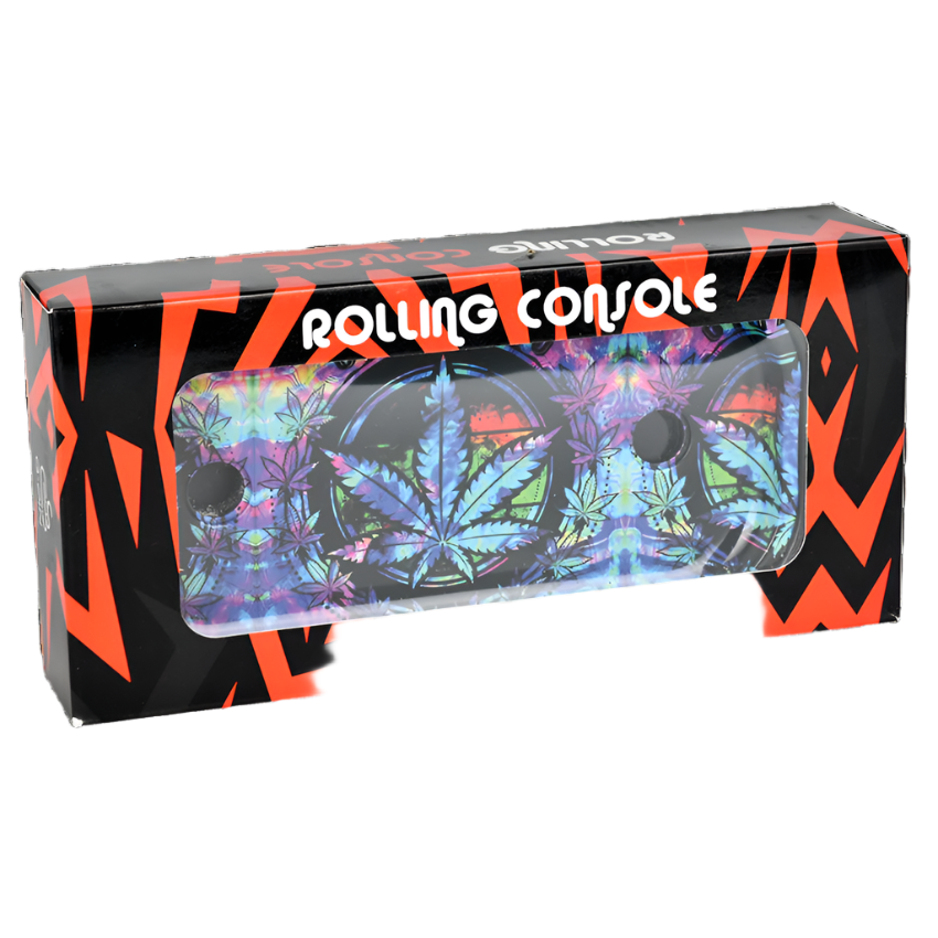 Elevated Metal Rolling Tray & Cone Loader Kit - Tie Dye Leaf