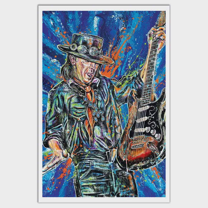 Stevie Ray Vaughan Art Print 12 X 18"