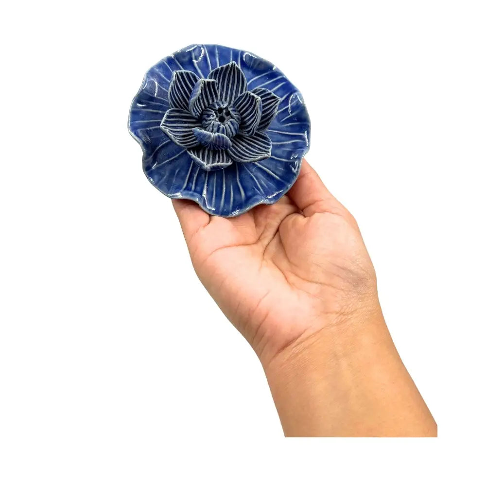 Ceramic Blooming Lotus Incense Burner