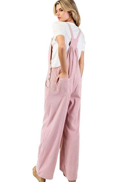 Dusty Pink Corduroy Overalls