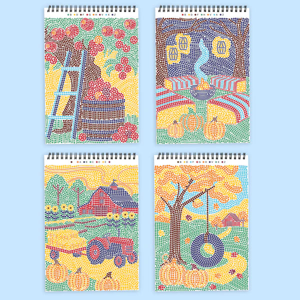 Lifelines™ FlowArt: Dot-By-Letter Pumpkins and Pastures Coloring Pad