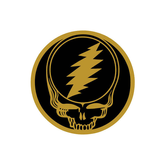 Grateful Dead x Gear Premium Black & Gold Steal Your Face Silicone Dab Mat - 7.8"