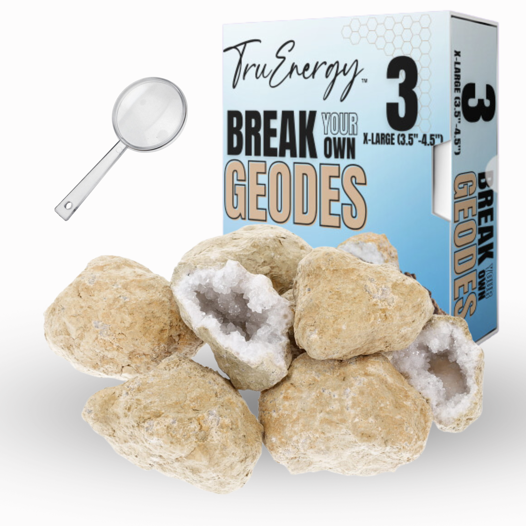 TruEnergy Break Your Own Geodes Kit with Crystals - 4LBS  ( 1.75-5")