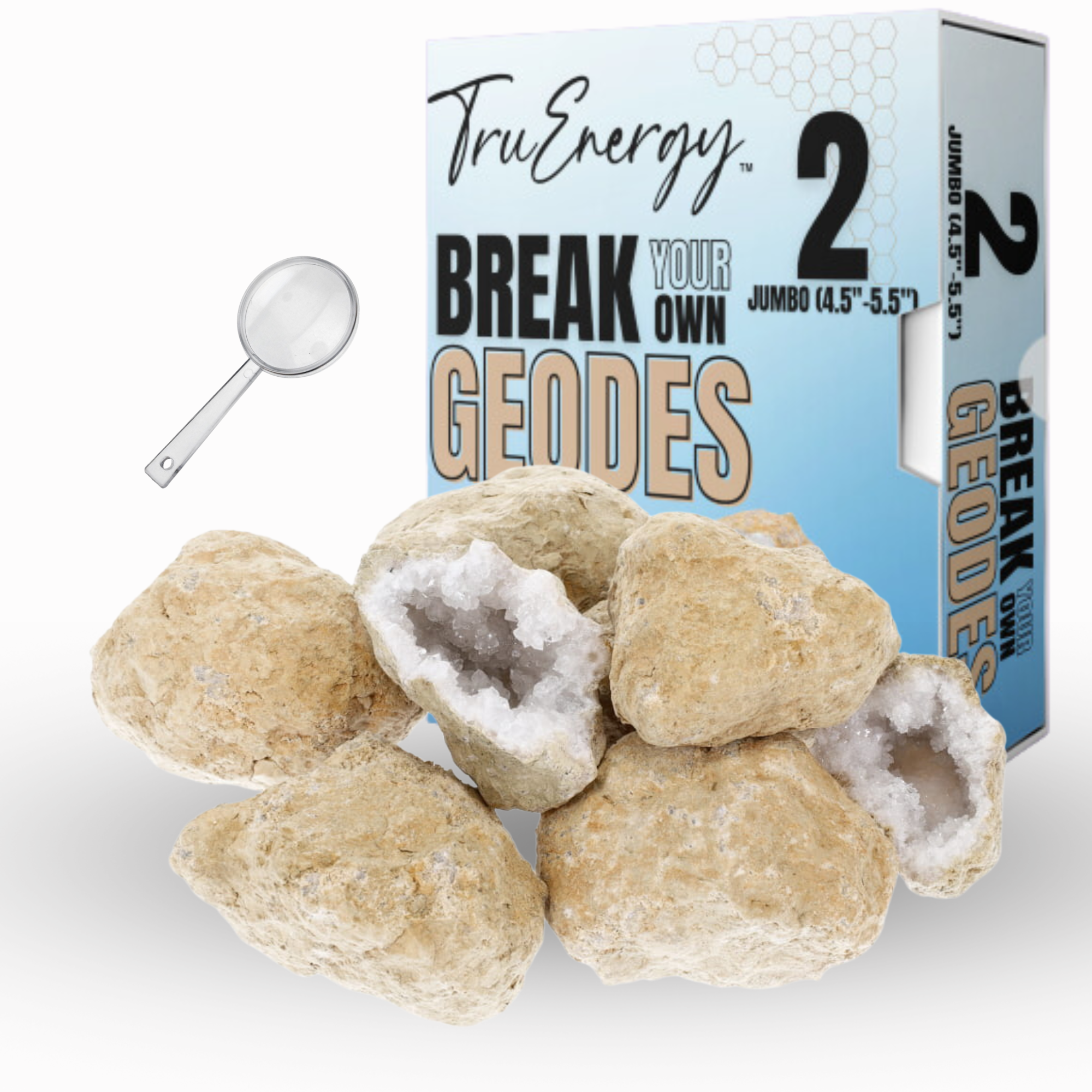 TruEnergy Break Your Own Geodes Kit with Crystals - 4LBS  ( 1.75-5")