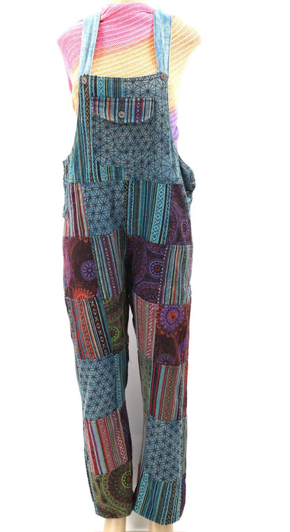 Gheri & Cotton Handwoven Patchwork Overalls