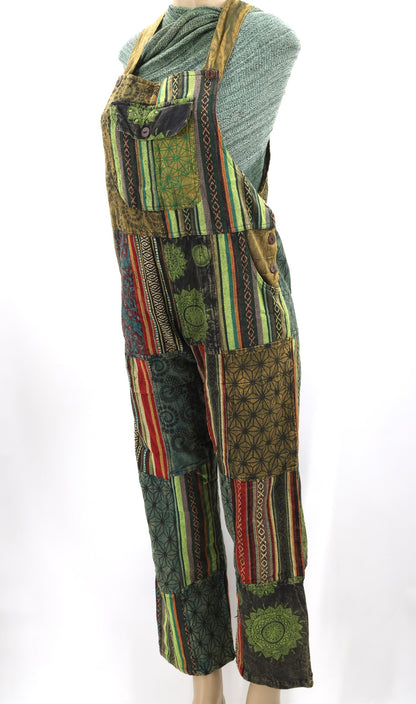 Gheri & Cotton Handwoven Patchwork Overalls