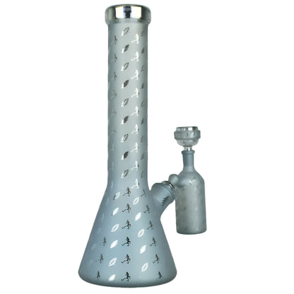 Pulsar x Grateful Dead 13.75" Bolts & Skellies Beaker Water Pipe Set - Metallic Blue SALE